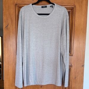 Theory Men's Heather Gray Long Sleeve Tee